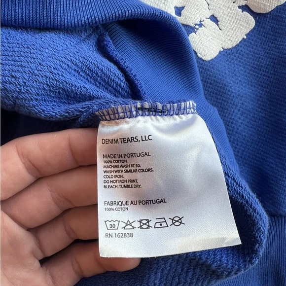 - Denim Tears Royal Blue Hoodie Size Large- $115 OBO- Fast Shipping (STEAL) - Picture 4 of 5